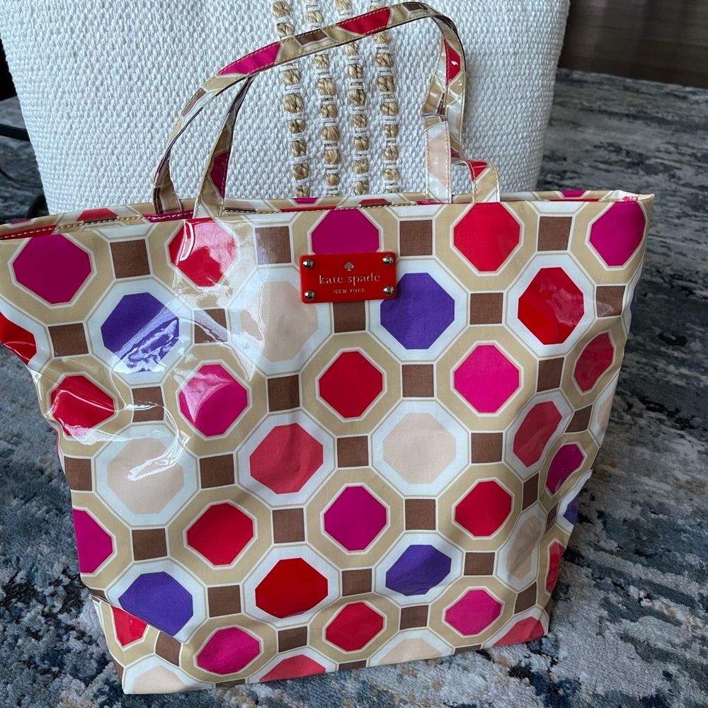 Kate Spade tote vinyl waterproof pool school